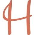 thumbnail image 1 of Acrylic Sign Letters,Wedding H Script, 2'' Tall Pastel Coral Alphabet, 1 of 5
