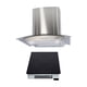thumbnail image 1 of Campana de cocina de pared cristal curvo 60cm Marex + Parrilla eléctrica de inducción 2 quemadores 30cm Kirk, 1 of 4