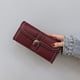thumbnail image 4 of Cartera larga de cuero para mujer, tarjetero, organizador de teléfono, bolso de viaje para mujer, 4 of 6