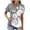 Gray, variant on Fesfesfes T Shirt Women's V-Neck Fashion Casual Short Sleeve Spring And Summer Top Basic Short Sleeve Shirt Women M(US:6)