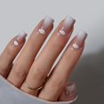 thumbnail image 1 of Pegamento de gel BtartBox con punta francesa, corto y cuadrado, de la marca Press On Nails, 1 of 7