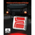 thumbnail image 3 of VEVOR Trailer Lights, 2PCS 12V Square LED Magnetic Wireless Trailer Tail Lights Kit with Stop Brake Turn Tail License Plate Lamp, Waterproof Tow Lighting Kit, 3 of 9
