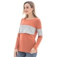 thumbnail image 5 of Bearsland Female Long Sleeve Maternity Nursing Top Breastfeeding Shirts 3-Pack, 5 of 7