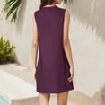 thumbnail image 3 of WILLBEST Vestidos Casuales Para Mujer Vestido De Verano De Color Liso Para Playa, Elegante, Flotante, De Longitud Media, Con Cuello Redondo Y Sin Mangas, 3 of 3
