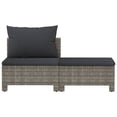 thumbnail image 2 of vidaXL 2 Piece Garden Lounge Set with Cushions Grey Poly Rattan, 2 of 5