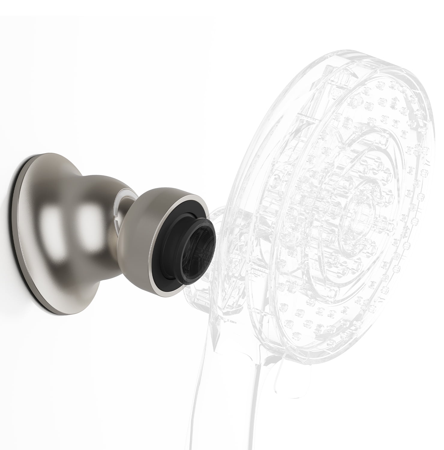 Magnetic Shower Head Holder for KESTE 460311 Shower Head Combo, 360°Adjustable Handheld Shower Head Holder Wall Mount, Nickel