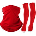 thumbnail image 2 of Summer Bandana UV Protection Face Cover Neck Gaiter Scarf and Ice Silk Cooling Arm Sleeves With Thumb Holes, 2 of 8