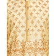 thumbnail image 4 of SKAVIJ Men's Kurta Pajama 2-Piece Set Art Silk Embroidered Party Wear Suit Beige S, 4 of 6