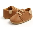 thumbnail image 4 of HsdsBebe?Baby?Boys?Girls?Oxford?Shoes?PU?Leather?Soft?Rubber?Sole?Sneakers??Anti-Slip?Toddler?Ankle?Boots?Infant?Walking?Shoes Moccasins, 4 of 7