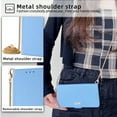 thumbnail image 6 of Allytechgroup Wallet Phone Case for Google Pixel 6 Pro, PU Leather Cards Slots RFID Blocking Flip Cover Metal Strap Hand Wrist Shockproof Stylish Case for Women Girls, Blue, 6 of 8