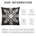 thumbnail image 5 of Nawypu  Pack of  Christmas Decorative Snowflake Throw Pillow Covers Canvas Cushion Cases Holiday Decor Soft Pillowcases for Couch Sofa Bedroom Car（Black, ）, 5 of 5