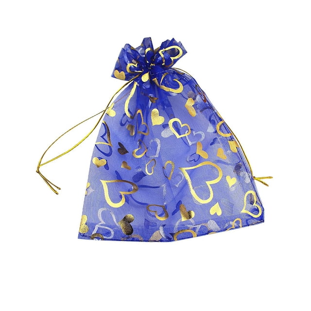 100 piezas de bolsas con cordón, bolsas de regalo multicolor ajustables, bolsillo para dulces, joyería, regalos, suministros de embalaje de Almacenamiento y organización del hogar Azul oscuro 10*12cm Bewildely HA062853-27B