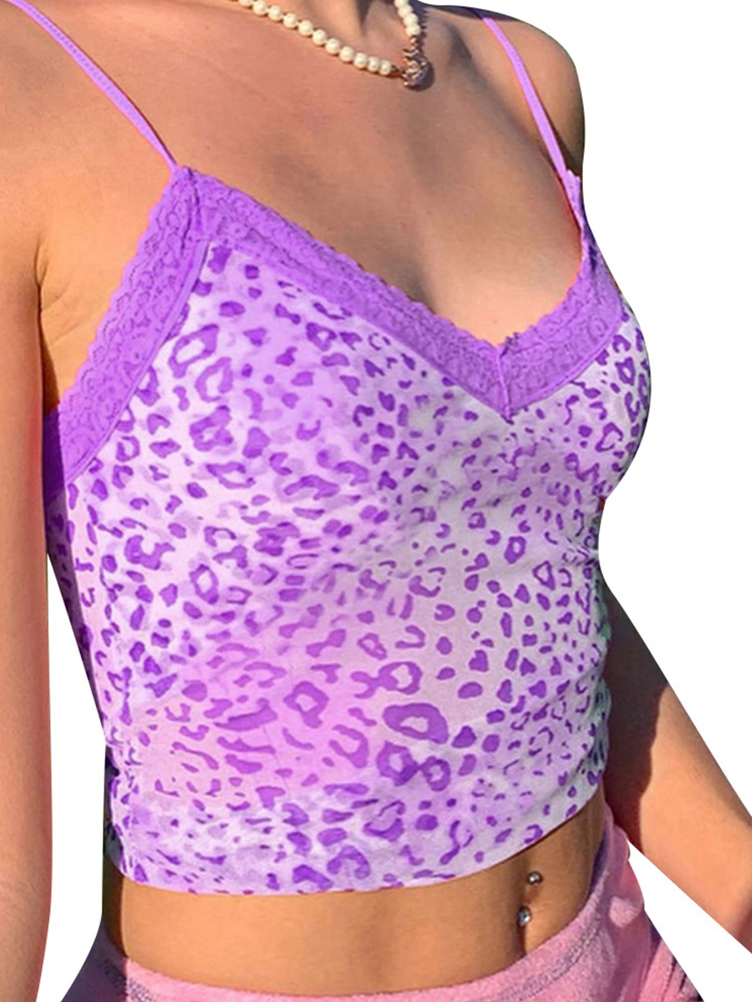 Womens Elegant Lace Strappy Swing Cami Vest Scoop Neck Floral Lace Top Size 8-20