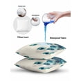 thumbnail image 5 of Waterproof Outdoor Throw Pillows with Inserts 12"x20" Set of 2, Peacock Feather Soft Decorative Pillowcases for Couch Bedroom, Teal Ethnic Rustic Farmhouse Elegant Pillow Covers for Sofa Living Room, 5 of 8