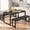 WoodTable- Black, variant on Dining Table Set, 3 Piece Kitchen Table Set with 2 Benches for Dining Room, Living Room, Apartment, Small Space, Black