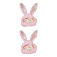 thumbnail image 1 of VONKY Cute Rabbit Hat with Adjustable Ears Warm Animal Soft Plush Pink 55cm 2Set, 1 of 6