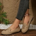 thumbnail image 5 of Miluxas Women's Loafers Slip One Shoes with Bowknot Driving Flats Casual Comfort Walking Penny Loafers for Women Khaki 5.5(36), 5 of 7