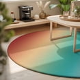thumbnail image 3 of Round Area Rugs 6Ft, Yellow Green Orange Ombre Non-Slip Washable Circle Rugs Carpet, Modern Art Abstract Aesthetics Indoor Outdoor Rug Floor Mats Throw Runner for Bedroom Living Room Bathroom, 3 of 8