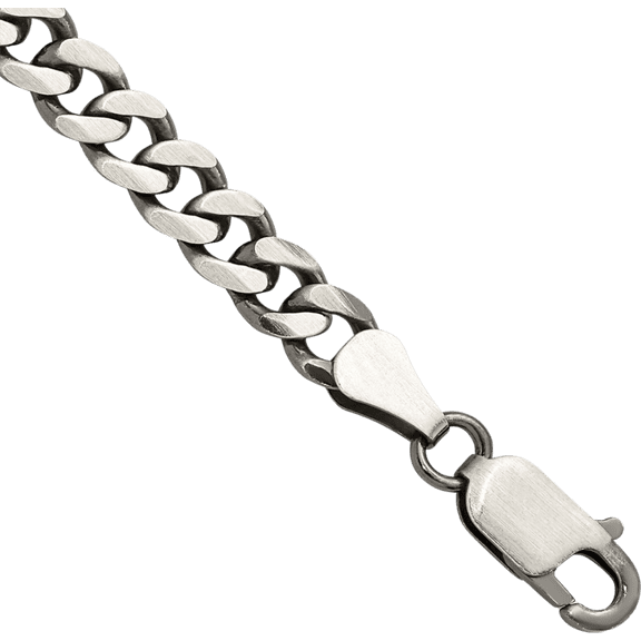 925 Sterling Silver Vintage 6mm Curb Link Chain Bracelet