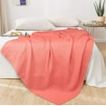 thumbnail image 3 of GLAMBURG 100% Cotton Thermal Blanket, Breathable Bed Blanket Twin Size, Soft Waffle Blanket, Twin Blanket, All Season Cotton Blanket, Coral, 3 of 7