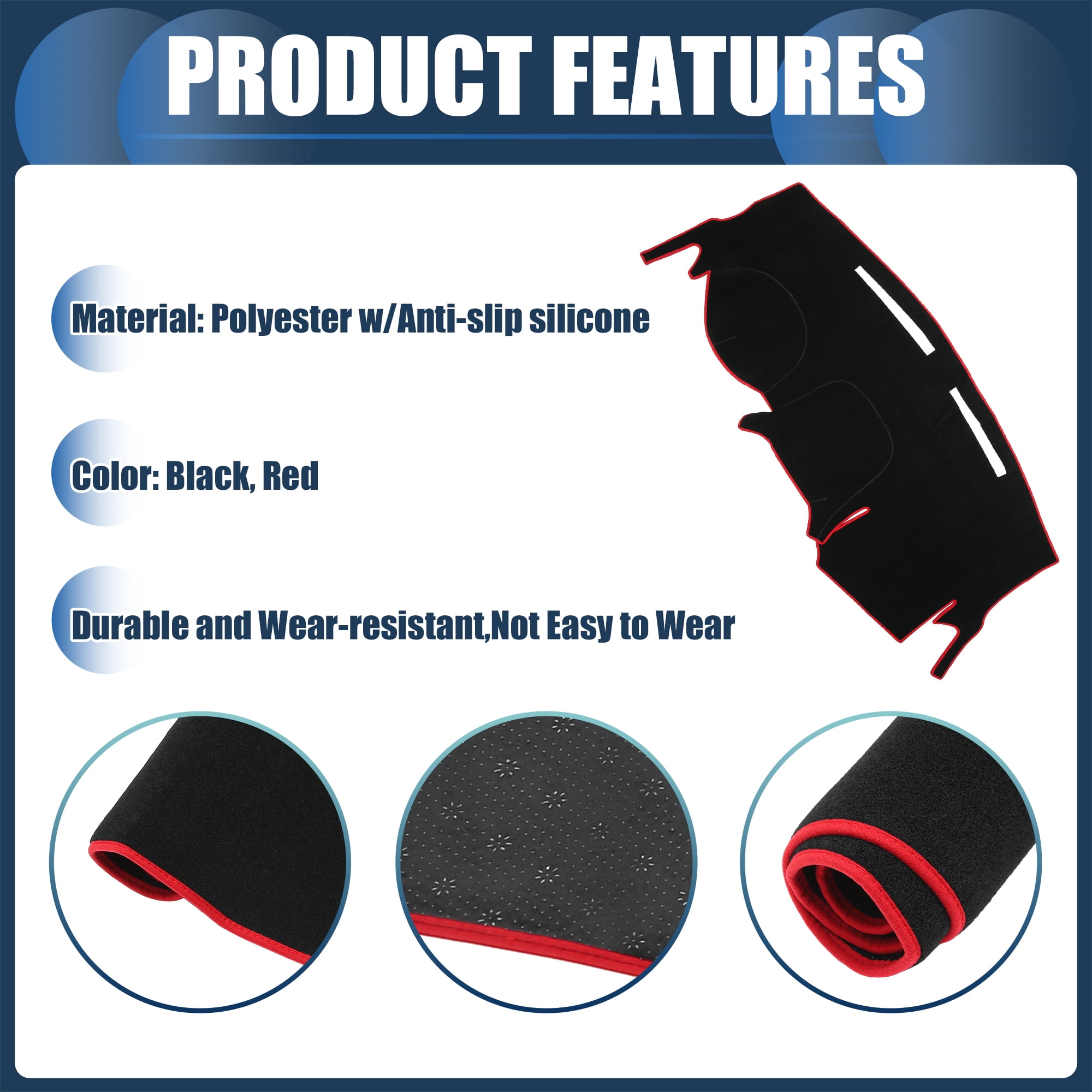 Unique Bargains Dash Cover Dashboard Carpet Mat for Dodge Grand Caravan 2011 2020