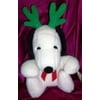 14 Plush Snoopy Doll Toy With Green Horns