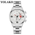 thumbnail image 2 of PVCS YOLAKO Montre Analogique pour Hommes, Mode Décontractée, Bracelet en Acier Inoxydable, Quartz, 2 of 2