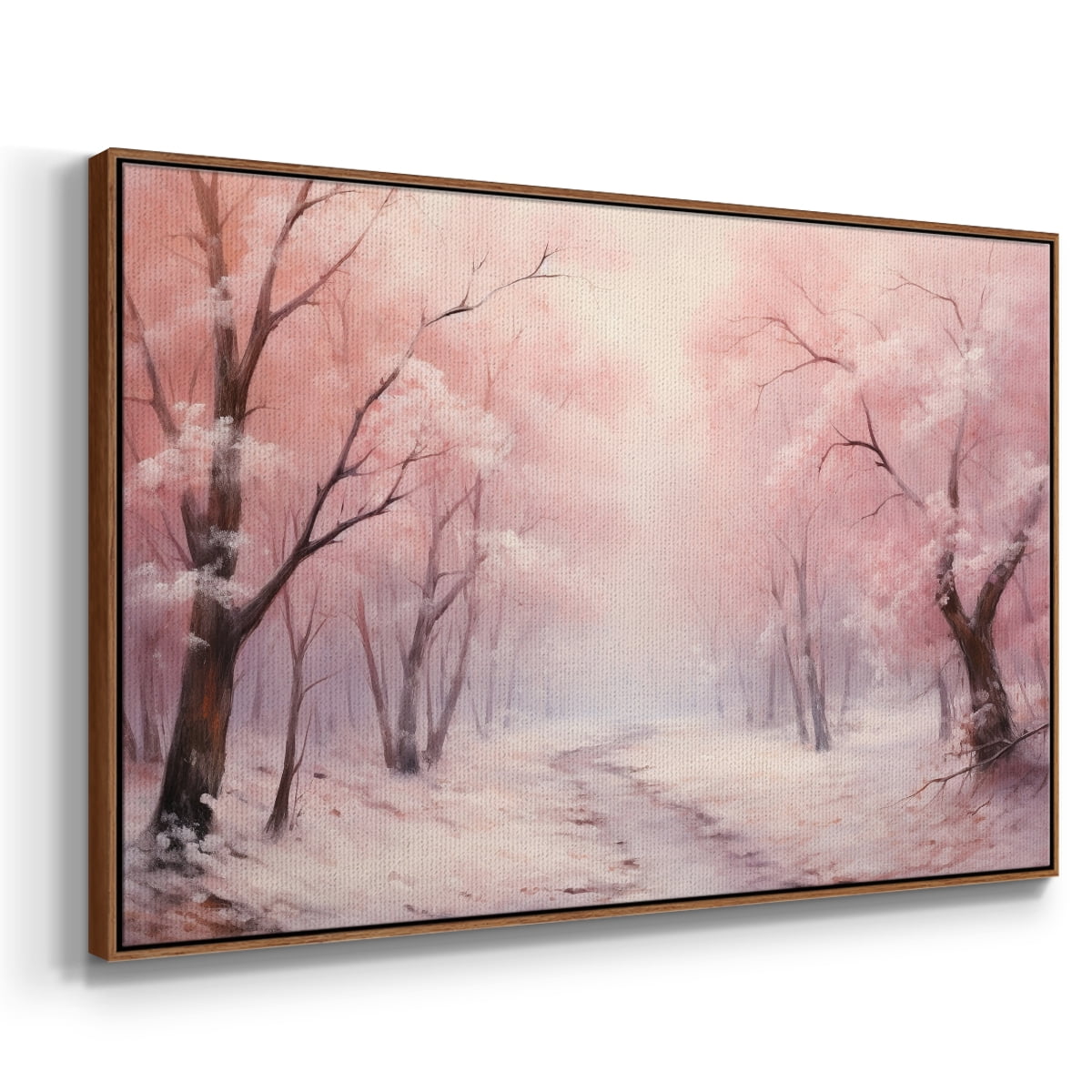 Vintage Landscape-CXCVI By Wexford Home Framed in Walnut Wood Gallery Wrapped Canvas 25 in. x 37 in.