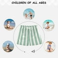 thumbnail image 6 of Mint Green Narrow Stripes Boys' Swim Trunks Board Shorts Beach Pants Bathing Bottoms 2T, 6 of 8