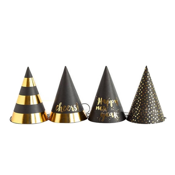 PTOOTP 12pcs Assorted New Year Party Hats Set - Colorful Celebration Accessories for New Year's Eve and Holiday Events