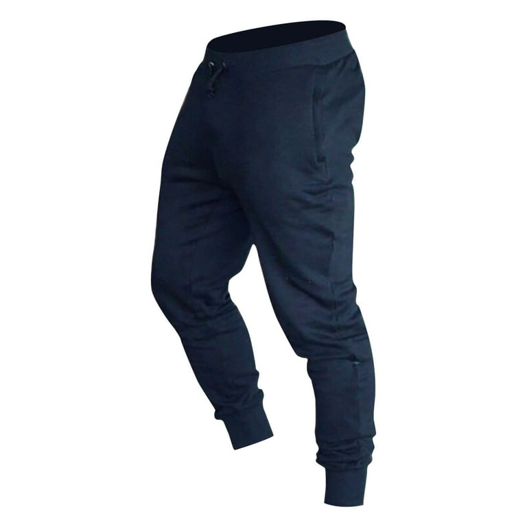 kpoplk Mens Sweatpants,Sweatpants for Men with Pockets,Mens Cinch Bottom  Sweatpants with Pockets Loose Yoga Joggers Pants Pants(Navy,M) 