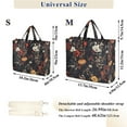 thumbnail image 2 of FORMRS Womens Corduroy Tote Bag Crossbody Shoulder Handbag with Pocket, Black Floral Pattern, 2 of 7