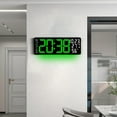 thumbnail image 3 of HOARBOEG 17.3in Large LED Wall Clock with Remote Control - Multifunctional Digital Alarm Clock, Showing Temperature/Humidity, Date & Weekday, Auto Brightness Home Decoration for Living Room/Bedroom, 3 of 7