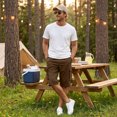 thumbnail image 6 of Mens Cargo Shorts Bermuda Casual Summer Below the Knee Shorts Hiking Travel Relaxed Fit Tactical Shorts, L, 6 of 9