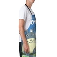 thumbnail image 3 of Totoro Kitchen Cooking Aprons, Adjustable Bib Soft Chef Apron with 2 Pockets for Men Women, 3 of 8