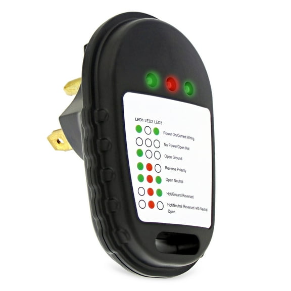 Dumble RV Outlet Tester Plug - 30 Amp Receptacle Tester RV Circuit Analyzer