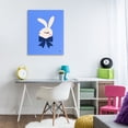 thumbnail image 4 of Stupell Industries Contemporary Rabbit with Ribbon on Blue Canvas Art, 30 x 40, by Jessica Beck, 4 of 8