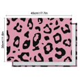thumbnail image 6 of Pink and Black Of Leopard Print Summer Placemats Table Placemats Set Of 4-Linen Kitchen Washable Placemats Table Mats 11.8"x17.7"Non-Slip Heat Resistant, 6 of 6