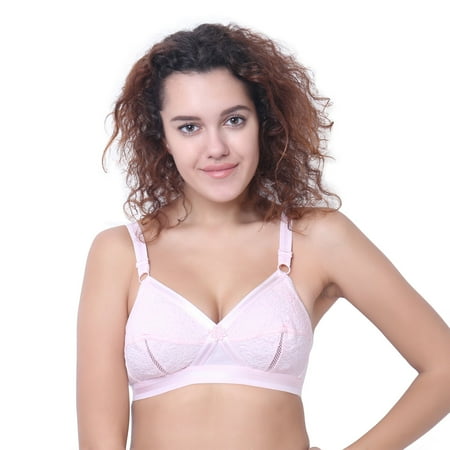 

Women s Delicate Bra Everyday Full Coverage Plus Size Bra Comfortable Push Lingerie B C and D Cup Bra Pink