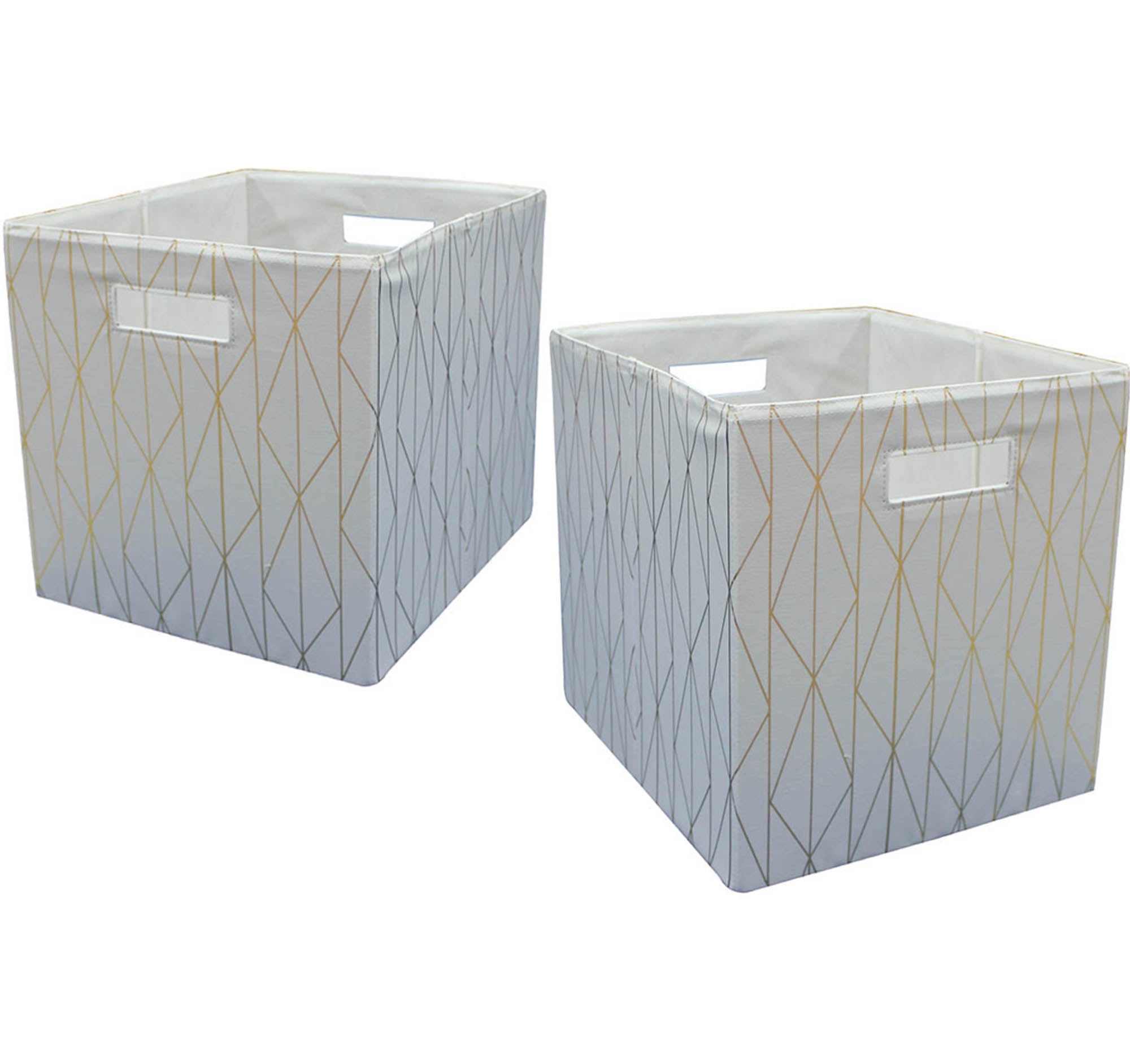 12.75" x 12.75" Set of 2 Details about   Better Homes & Gardens Fabric Cube Storage Bins 