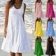 thumbnail image 5 of Sonducket Vestido Mujer Cuello Correa Vestido Niña Sin Mangas Playa Ropa Vestidos Verde 5XL, 5 of 5