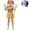 Orange, variant on Girls Swimsuit G'irl's Halloween Costume, Pop Singers Idol Group Fancy Dress up Outfit with Tank Jacket & Shorts, Halloween Cosplay Stage Performance Suit for Carnival & Party Events
