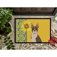 thumbnail image 3 of Summer Sunflowers Brindle Boston Terrier Indoor or Outdoor Mat 24x36 36 in x 24 in, 3 of 7