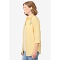 thumbnail image 5 of Woman Within Plus Size 2-Piece Embroidered Poplin Tunic And Tee Set, 5 of 6