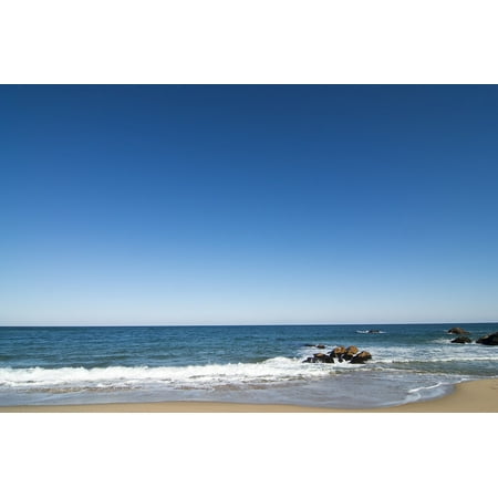 Stretched Canvas Prints Canvas Print Sea Beach Waves Nature Mesh Beach Background Stretched Canvas 10 X 14 ()
