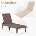 thumbnail image 2 of Costway Patio Lounge Chair Recliner Chair with 3-Position Adjustable Backrest & Cushion White, 2 of 8