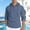 Navy, variant on Puntoco Men’s Hooded Henley Long Sleeve Shirt, Drawstring Hood Linen Look Casual Pullover Top with Hoodie White XL(XL)