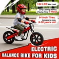 thumbnail image 4 of Kids Electric Dirt Bike for Aged 5-10, Cuoote 24V Electric Motorcycle with 7Ah 300W Brushless Motor, 14" Tires, 2-Speed, 1-2Hrs Playing Time, 4 of 9