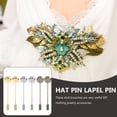 thumbnail image 4 of 6 Pcs Plateau Rond Épingle à Revers Broches Costume Épingle à Chapeau de Robe Épingle de Corsage, 4 of 8