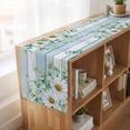 thumbnail image 6 of Table Runners 72 Inches Long Dress Scarves, Daisy Spring Floral Farmhouse Kitchen/Dining Table Runner, Coffee Tablerunners, Eucalyptus Leaves Watercolor Wooden 16x72 Inch, 6 of 9